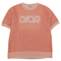 Dior Cotton Logo Summer Short Sleeve Knit Orange White XL Sweater