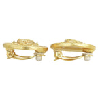 Chanel Vintage CC Logo Round Earrings Gold — view 5