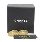 Chanel Vintage CC Logo Round Earrings Gold — view 2