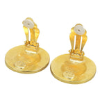 Chanel Vintage CC Logo Round Earrings Gold — view 6