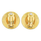 Chanel Vintage CC Logo Round Earrings Gold — view 3