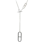 Hermes Ever Chaine D'ancre Long Chain Necklace Silver