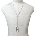 Hermes Ever Chaine D'ancre Long Chain Necklace Silver — view 2