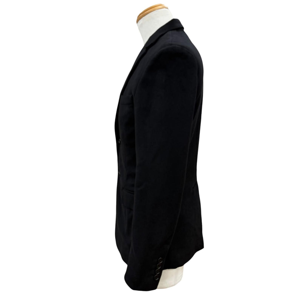 Dior Homme Cashmere Logo Button Single Jacket Tailored Black 44 — view 3
