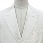 Dior Homme Silk 100% Logo Button Jacquard Single Jacket Tailored White 50 — view 2