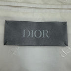 Dior Homme Silk 100% Logo Button Jacquard Single Jacket Tailored White 50 — view 7