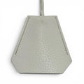 Hermes Vintage Leather Silver Martin Margiela Era Clochette Necklace Light Gray