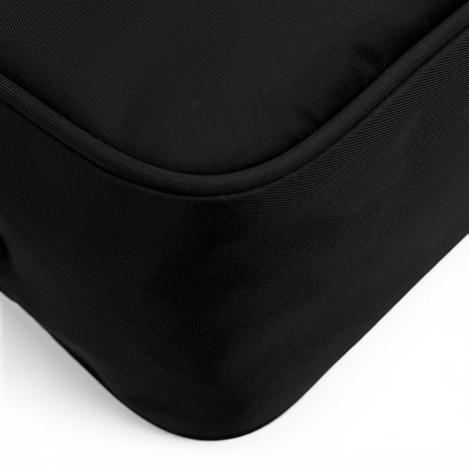 Prada Nylon Re-Nylon Triangle Logo Plate Shoulder Bag Black Silver — view 7
