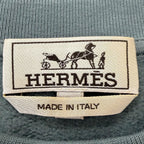Hermes Puzzle Lambskin Patch Cotton 100% Crew Neck Sweatshirt Shirt Green — view 7