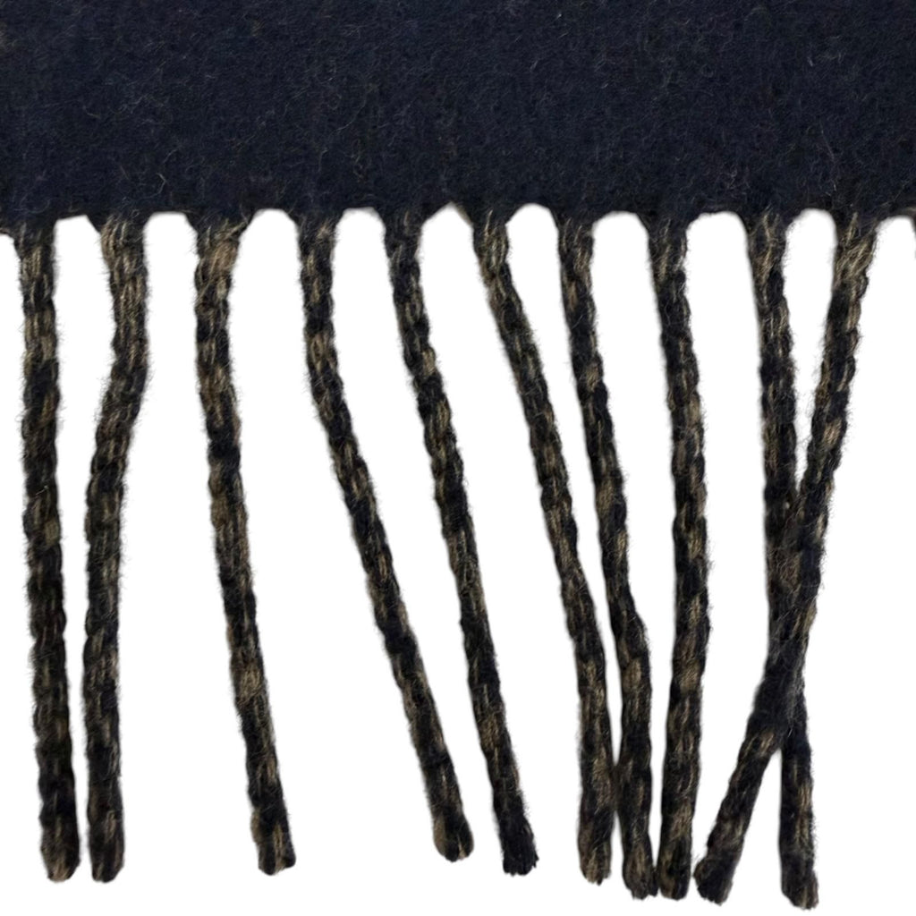 Hermes Brid Gala Cashmere Clou de Selle Embroidery Fringe Scarf Marine Etoupe — view 6