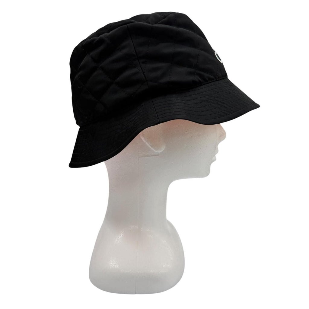Celine Logo Print Quilted Batting Hat Bucket Hat Black Orange — view 4