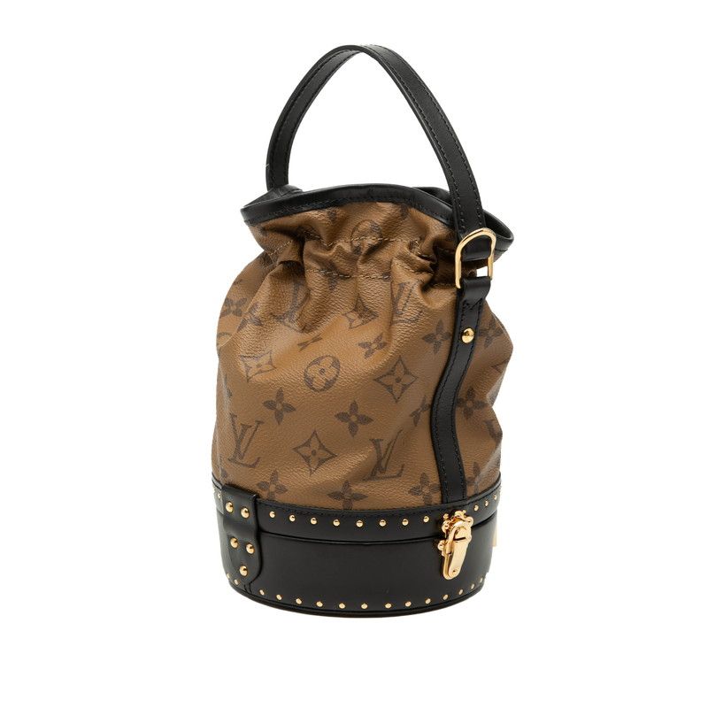 Louis Vuitton Monogram Reverse Petit Noet Trunk 2-Way Shoulder Bag Brown Black — view 2