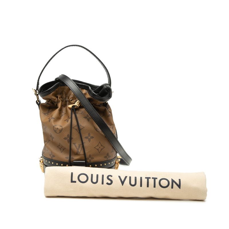 Louis Vuitton Monogram Reverse Petit Noet Trunk 2-Way Shoulder Bag Brown Black — view 7