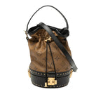 Louis Vuitton Monogram Reverse Petit Noet Trunk 2-Way Shoulder Bag Brown Black