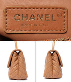 Chanel 2-Way Shoulder Bag Quilted Gold Caviar Leather Coco Handle 29 — view 4