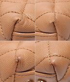 Chanel 2-Way Shoulder Bag Quilted Gold Caviar Leather Coco Handle 29 — view 5