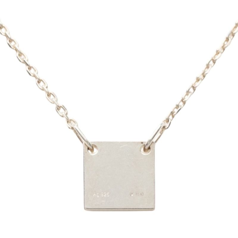 Gucci Mini Square Plate Pendant Silver — view 2