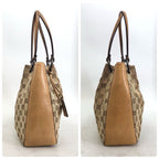 Gucci GG Canvas Tote Business Everyday Leather Brown — view 4