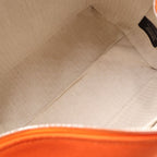 Hermes Brid Black PM Handbag Pouch Canvas Orange — view 8