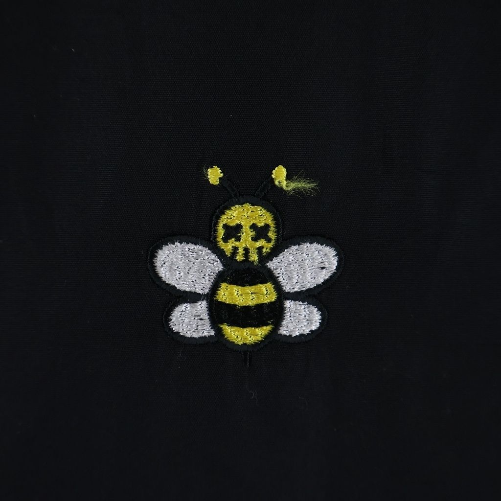 Dior Kaws Bee Embroidery Long Sleeve Dress Shirt Black — view 6