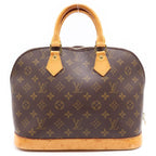 Louis Vuitton Monogram Alma Leather Handbag Brown — view 2