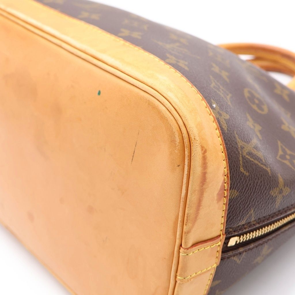 Louis Vuitton Monogram Alma Leather Handbag Brown — view 5
