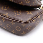 Louis Vuitton Tee Pochette Sowa Chain Shoulder Back Monogram Leather Brown Khaki — view 5