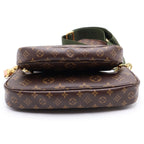 Louis Vuitton Tee Pochette Sowa Chain Shoulder Back Monogram Leather Brown Khaki — view 4