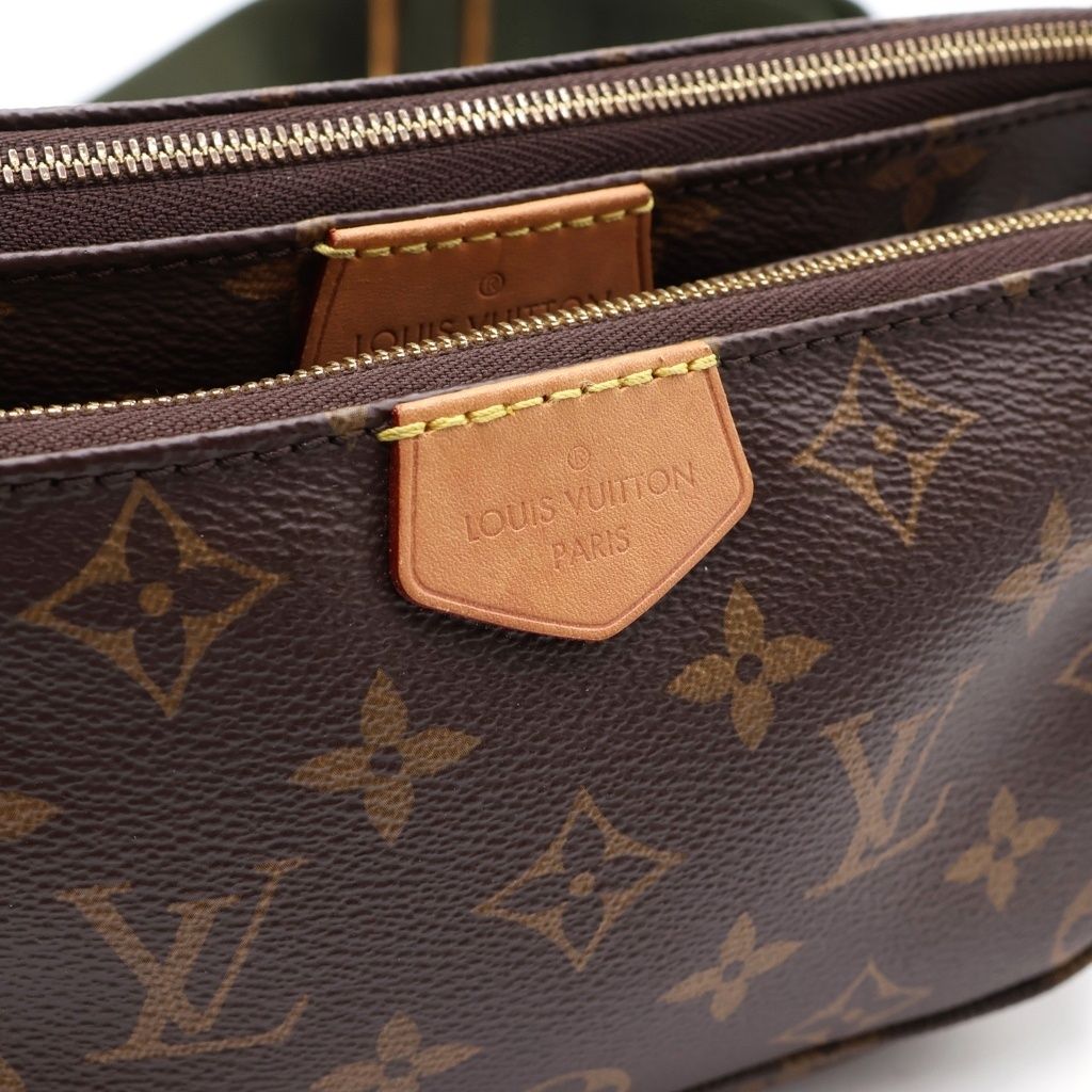 Louis Vuitton Tee Pochette Sowa Chain Shoulder Back Monogram Leather Brown Khaki — view 6