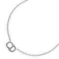 Dior Clair D Lune CD Logo Rhinestone Pendant Silver