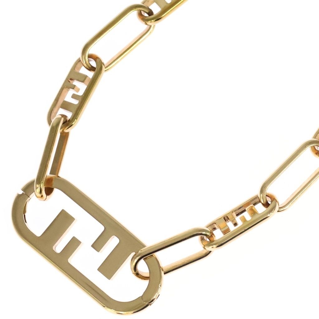 Fendi Logo Necklace Gold