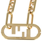 Fendi Logo Necklace Gold — view 3