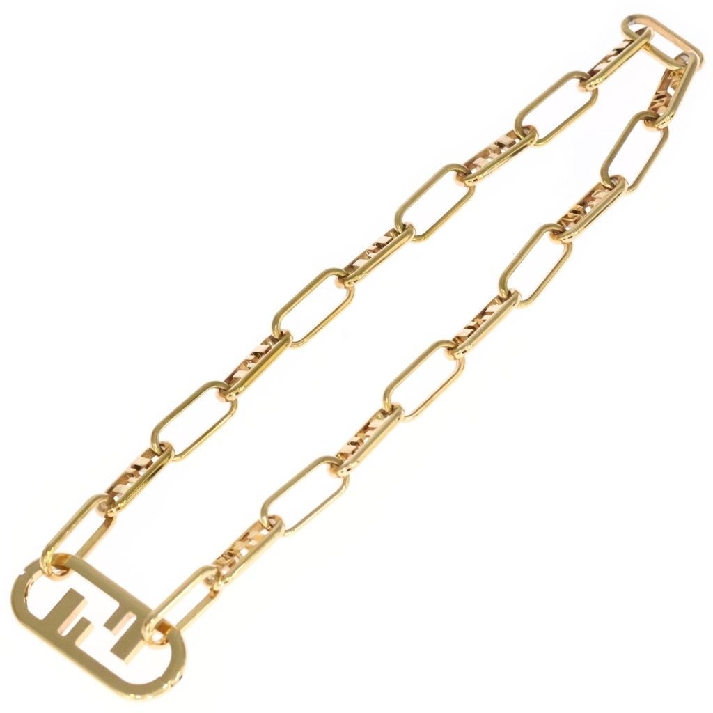Fendi Logo Necklace Gold — view 2