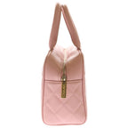 Chanel Quilted CC Logo Mini Strike Gold Caviar Leather Pink Handbag — view 3