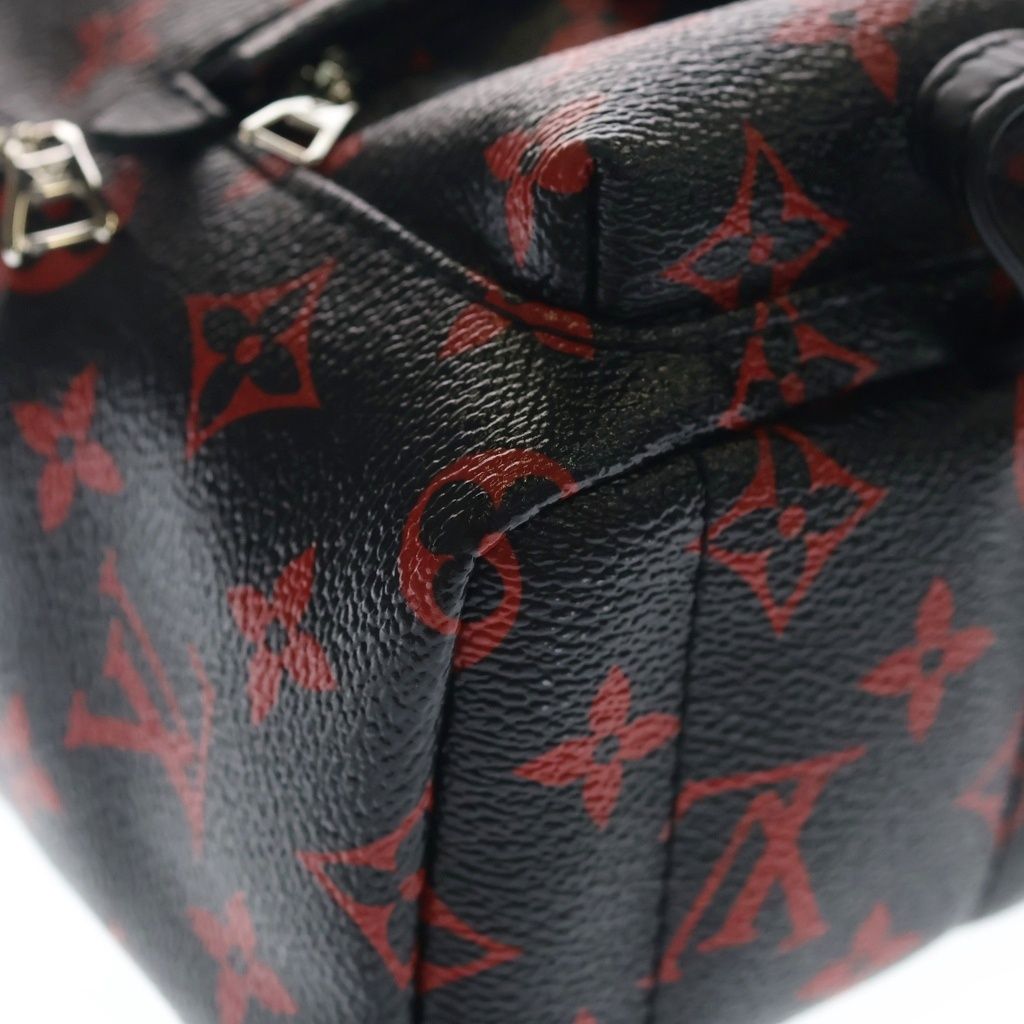 Louis Vuitton Monogram Ral Ju Palm Springs Leather Backpack Black — view 5