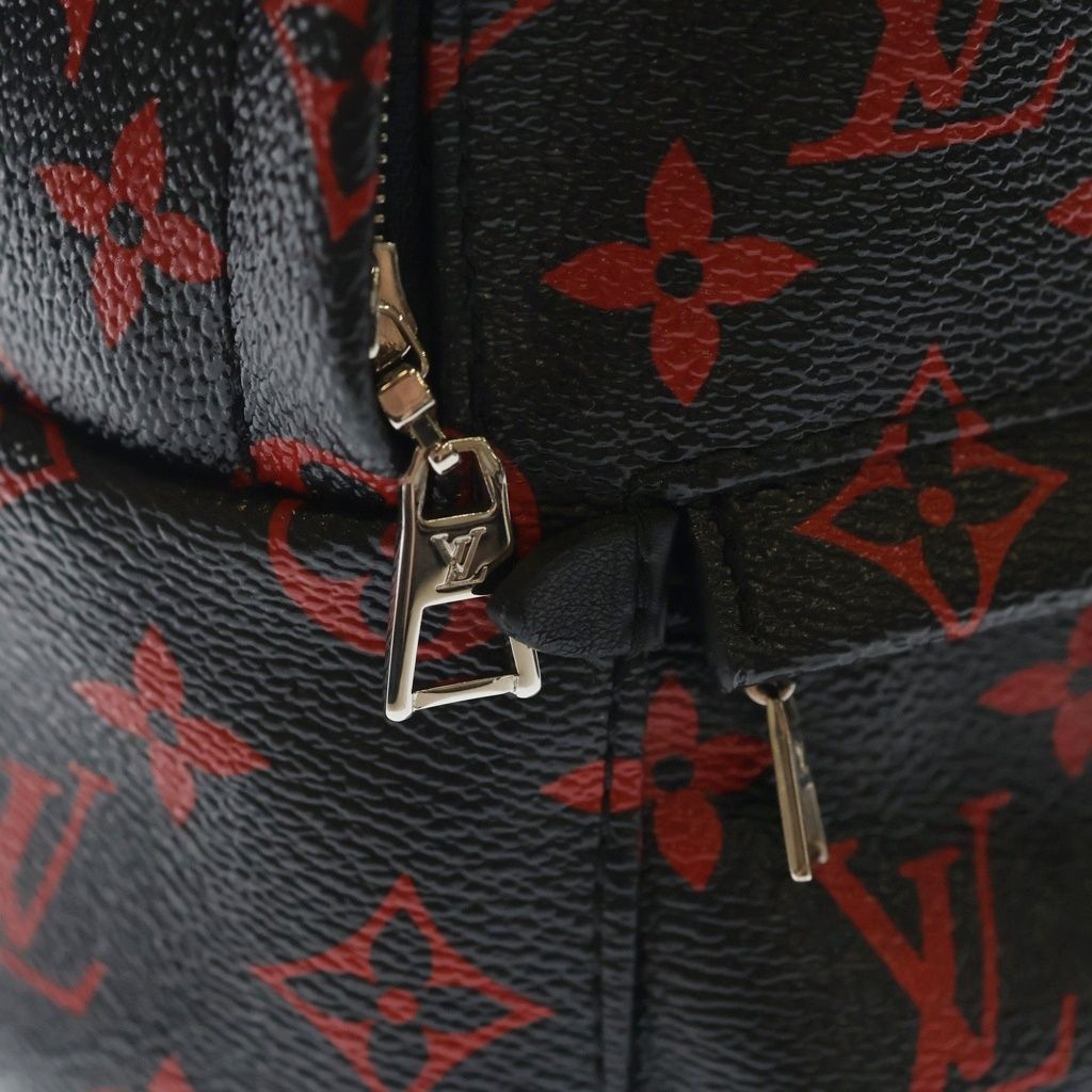 Louis Vuitton Monogram Ral Ju Palm Springs Leather Backpack Black — view 6