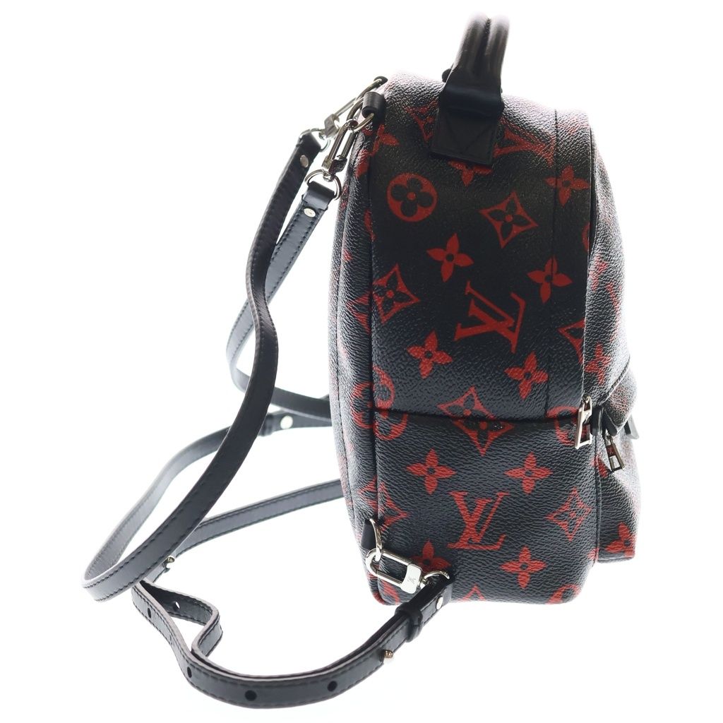 Louis Vuitton Monogram Ral Ju Palm Springs Leather Backpack Black — view 3