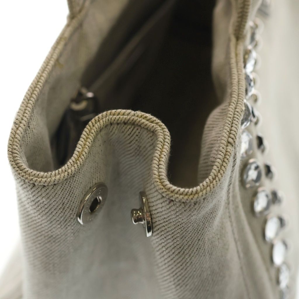 Prada Canapa Ju Rhinestone 2-Way Shoulder Bag Tote Eye Canvas — view 6
