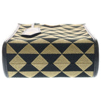 Prada Symbol Jacquard Mini 2-Way Back Canvas Brown Black Shoulder — view 4