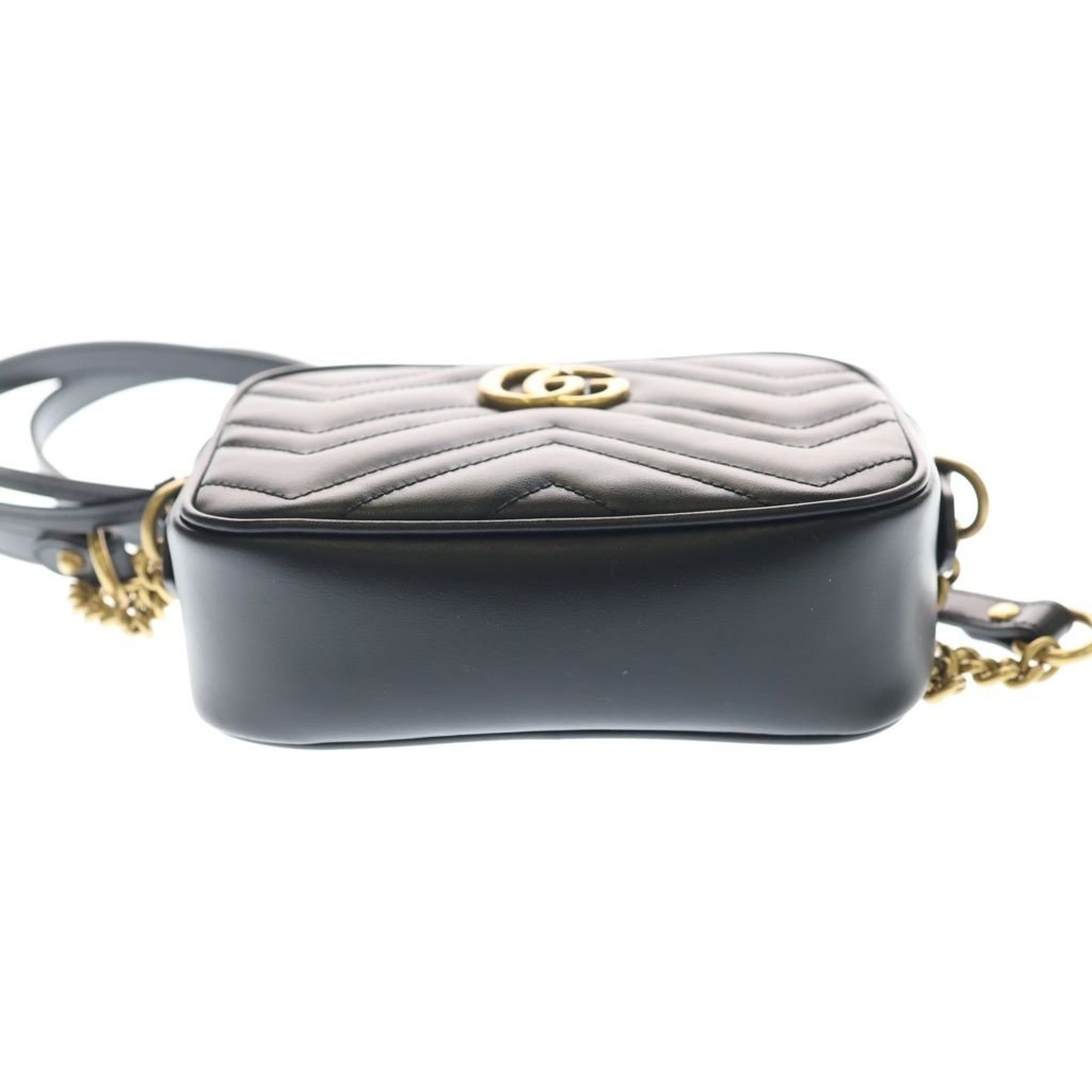 Gucci GG Marmont Quilting Shoulder Bag Quilted Leather Black — view 4