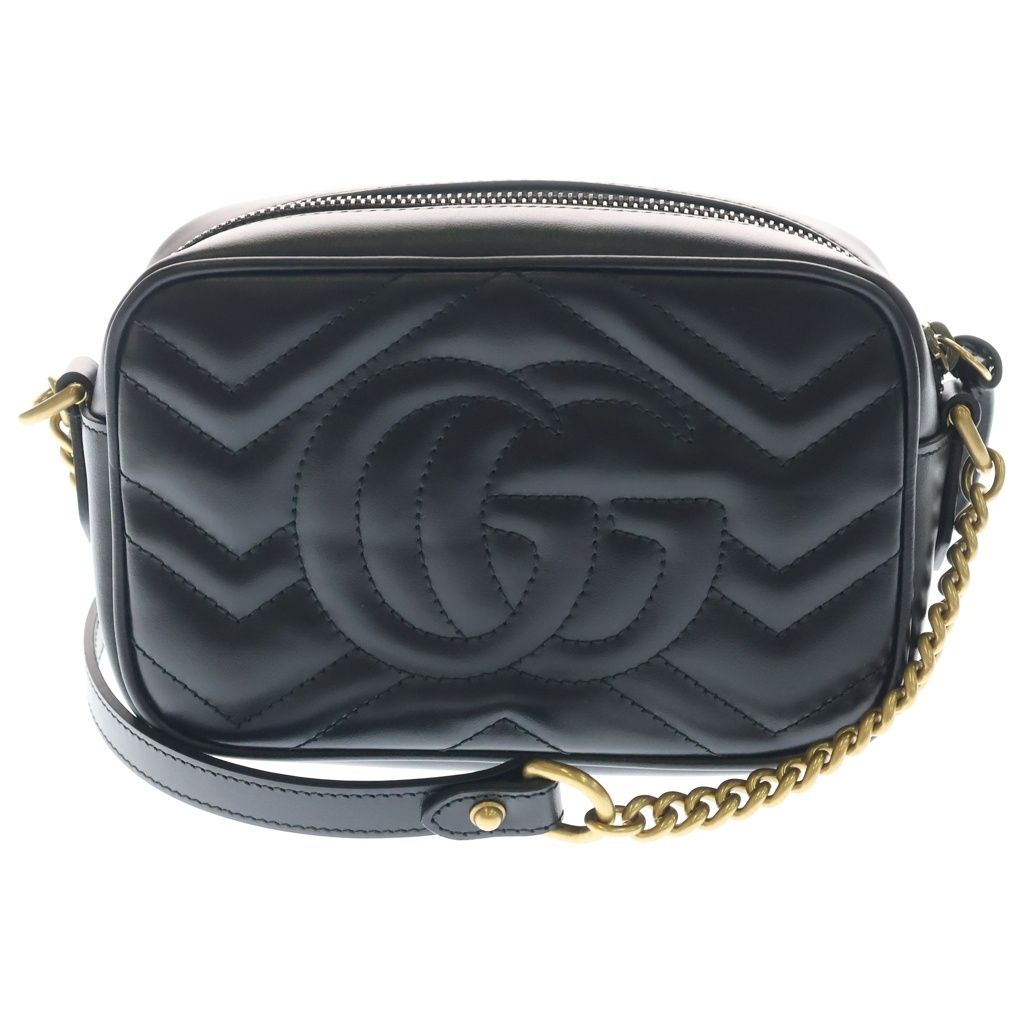 Gucci GG Marmont Quilting Shoulder Bag Quilted Leather Black — view 2