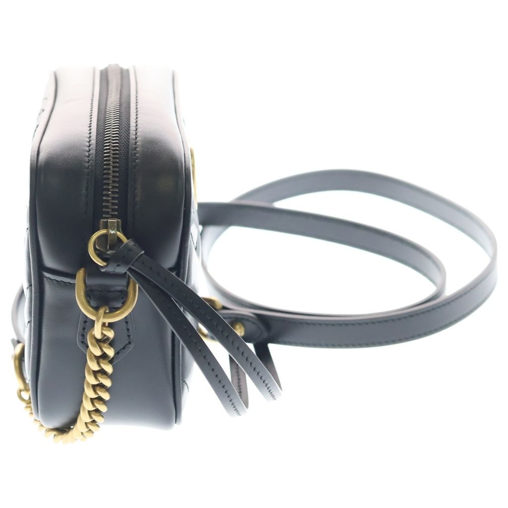 Gucci GG Marmont Quilting Shoulder Bag Quilted Leather Black — view 3