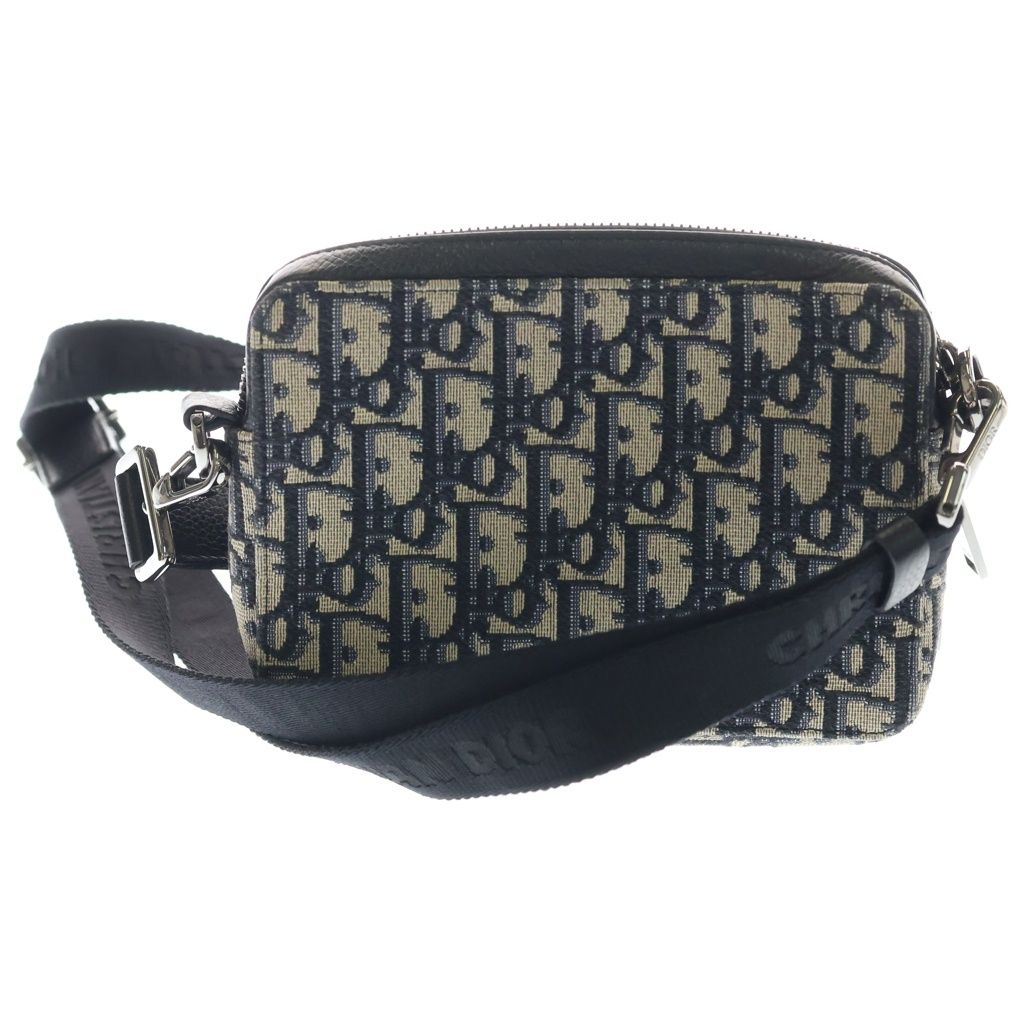 Dior Oblique Jacquard Canvas Shoulder Bag Beige — view 2