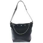 Chanel Tote Chain Black Leather Silver — view 2