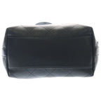 Chanel Tote Chain Black Leather Silver — view 4