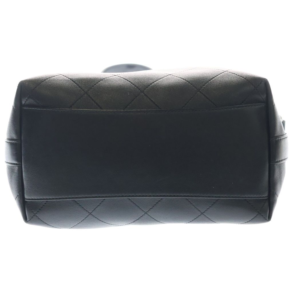 Chanel Tote Chain Black Leather Silver — view 4