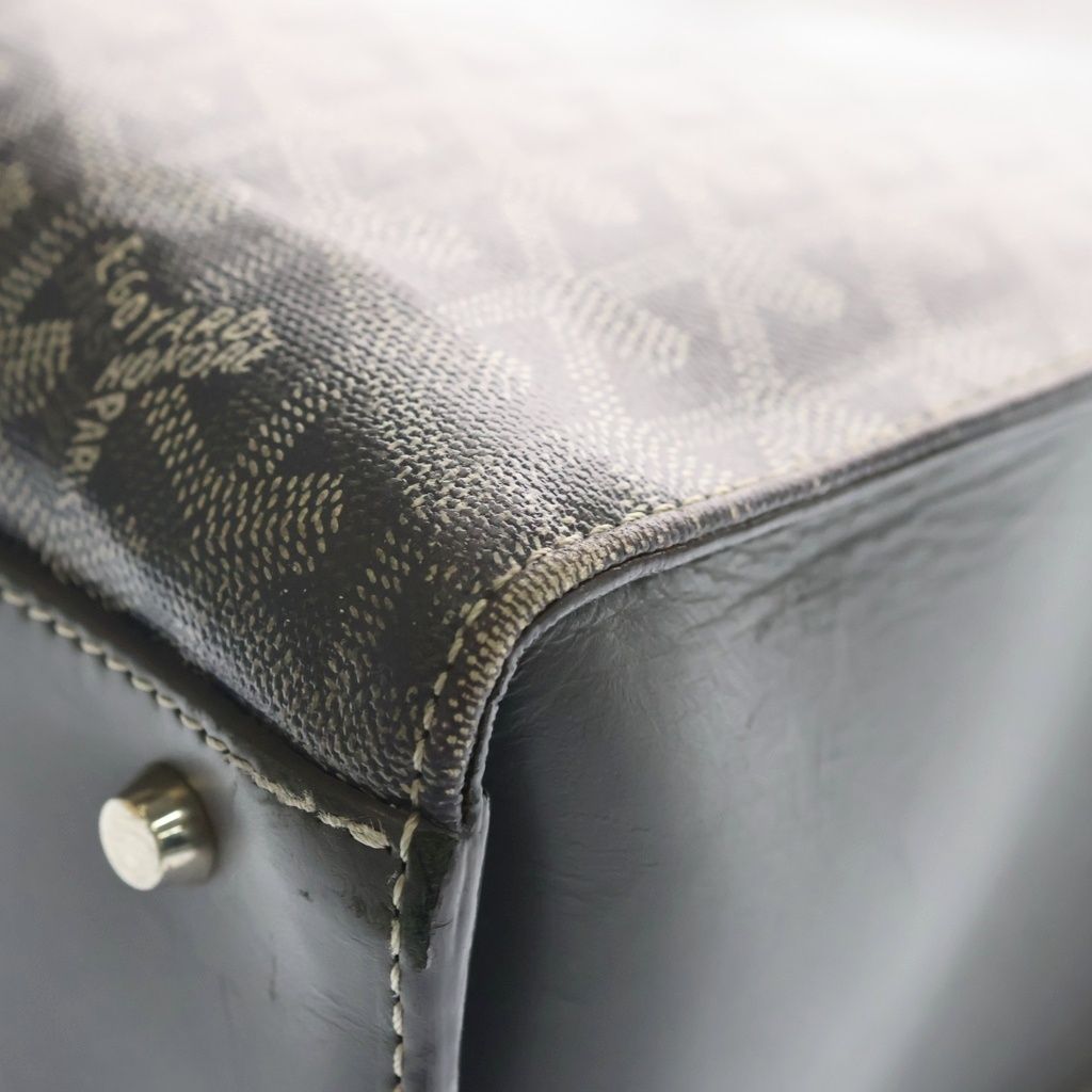 Goyard Como GM Di Canvas Hand Tote Gray — view 6