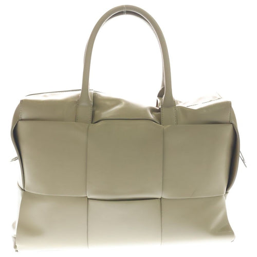 Bottega Veneta Arco Maxi Intreccia Leather 2-Way Handbag Beige — view 2