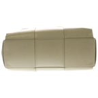 Bottega Veneta Arco Maxi Intreccia Leather 2-Way Handbag Beige — view 4