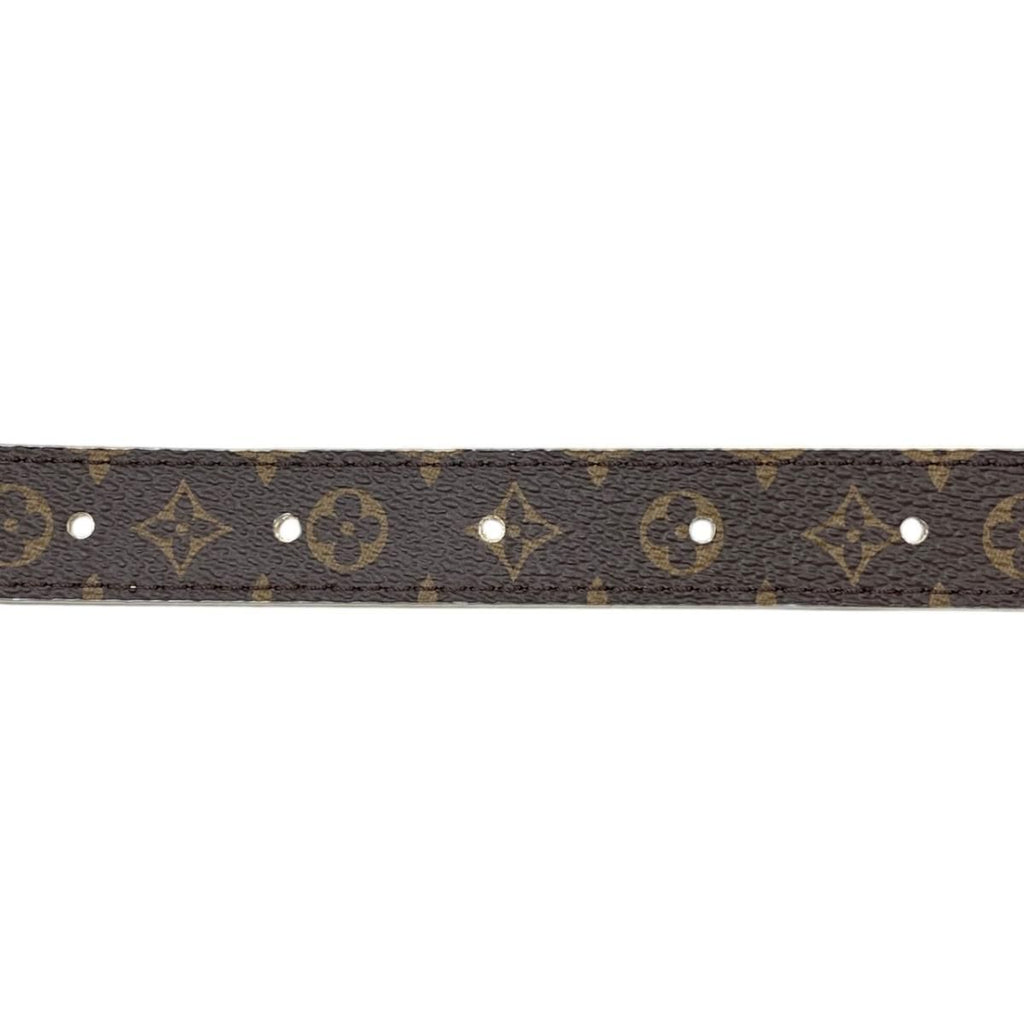 Louis Vuitton Belt Pretty Reversible Monogram Flower Brown Beige Gold — view 6
